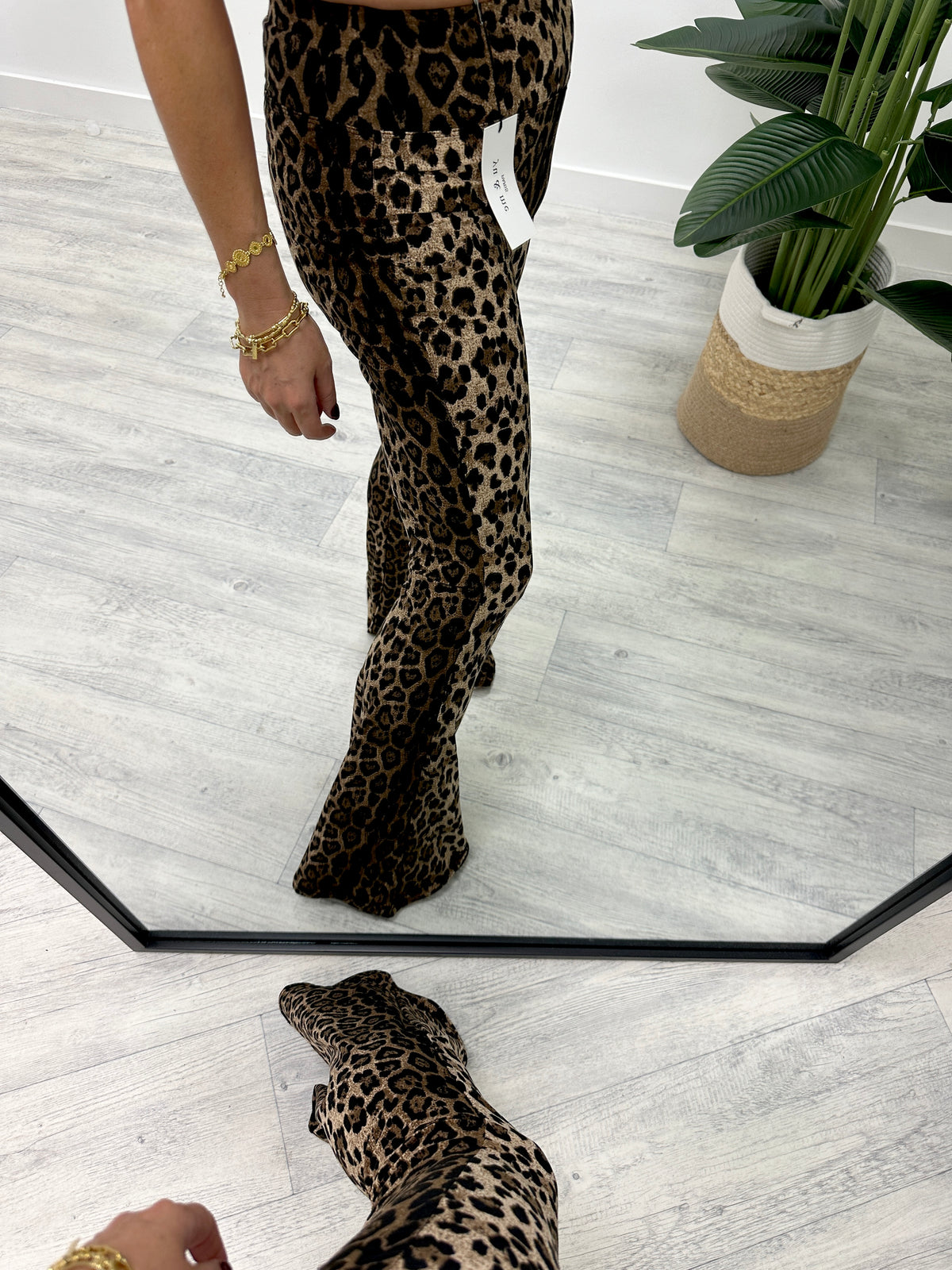Stretch Flare Leggings (sized) - Animal