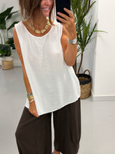 Sorrento Crochet Back Top - White