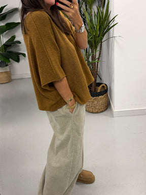 Gracie Crop Sleeve Knit - Copper (Size 10 - 18)