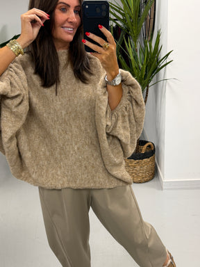 Zeta Otto Chunky Sleeve Knit - Camel