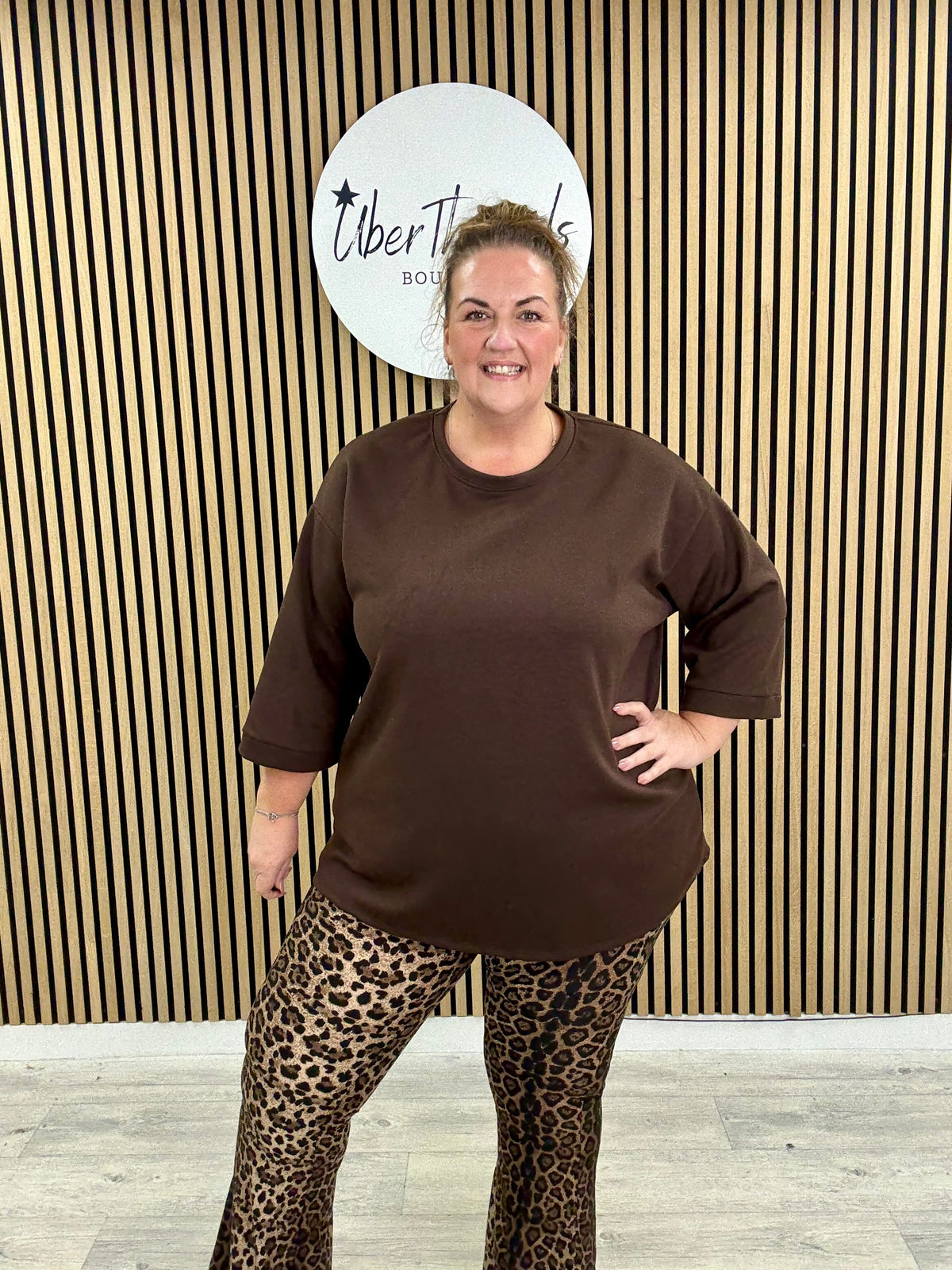 Molly Scuba Tee - Chocolate