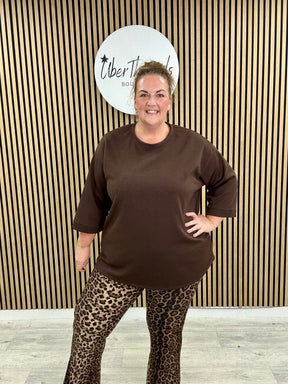 Molly Scuba Tee - Chocolate