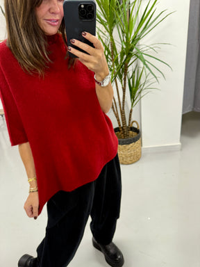 Oakley Crop Sleeve Knit - Wine