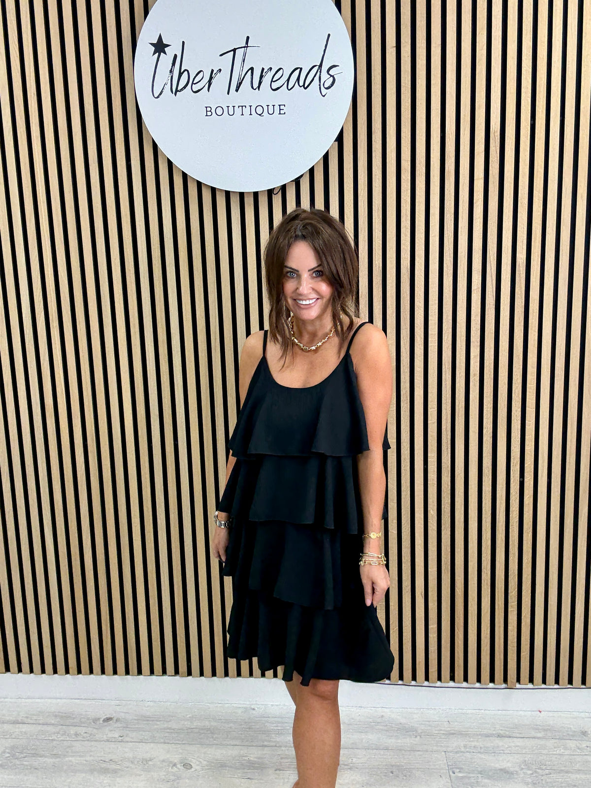The Charleston Swing Dress - Black