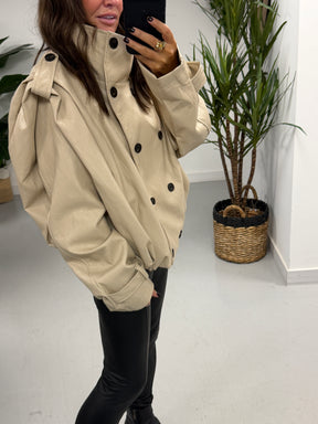 The Braxton PU Jacket - Cream (Size 10-16) PRE ORDER