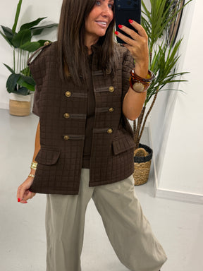 Military Lightweight Gilet - Chocolate