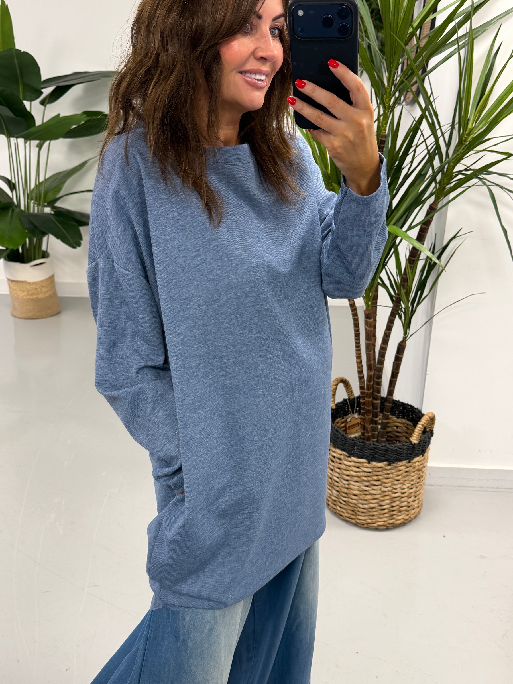 Casual Edge Pocket Top - Baby Blue (Special Buy - No Return)