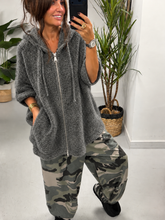 Hooded Zipped Cardigan - Grey (Size 12-18)