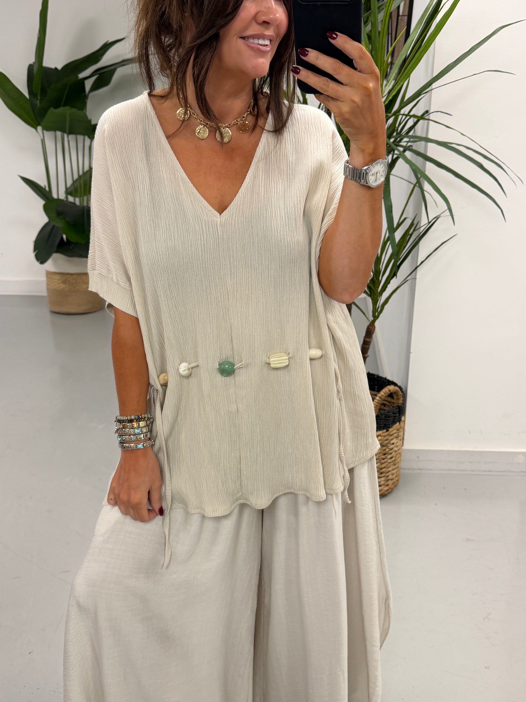 The Bondi Sands Stone Tunic - Cream