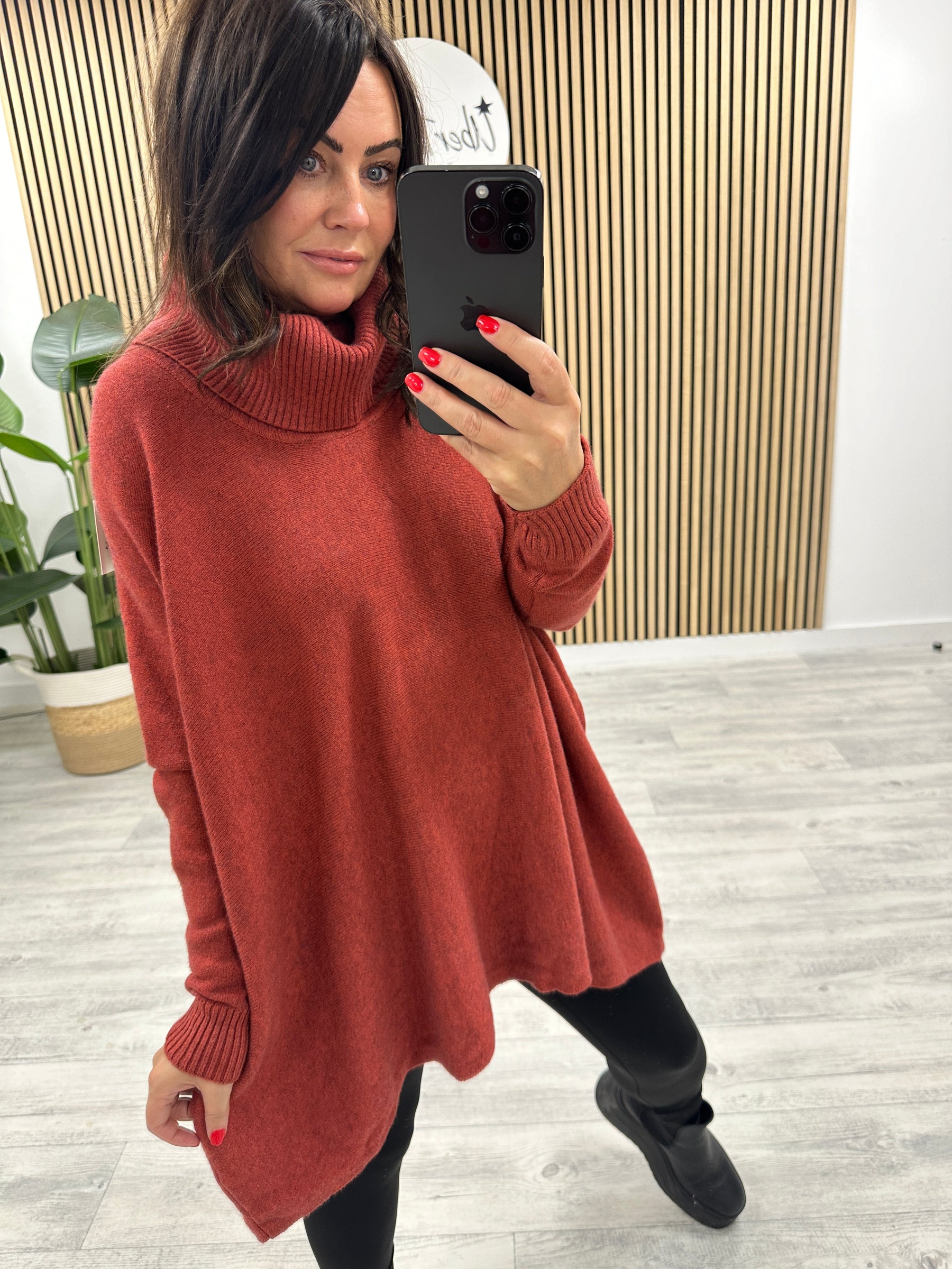 Berry polo neck on sale