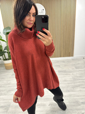 The Harrow Roll Neck - Berry
