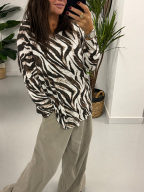 The Animal Print Soft Basic - Cream Zebra (Size 12-16)