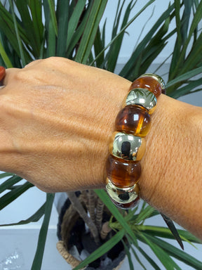 Chocolate/Gold Elasticated- Thin