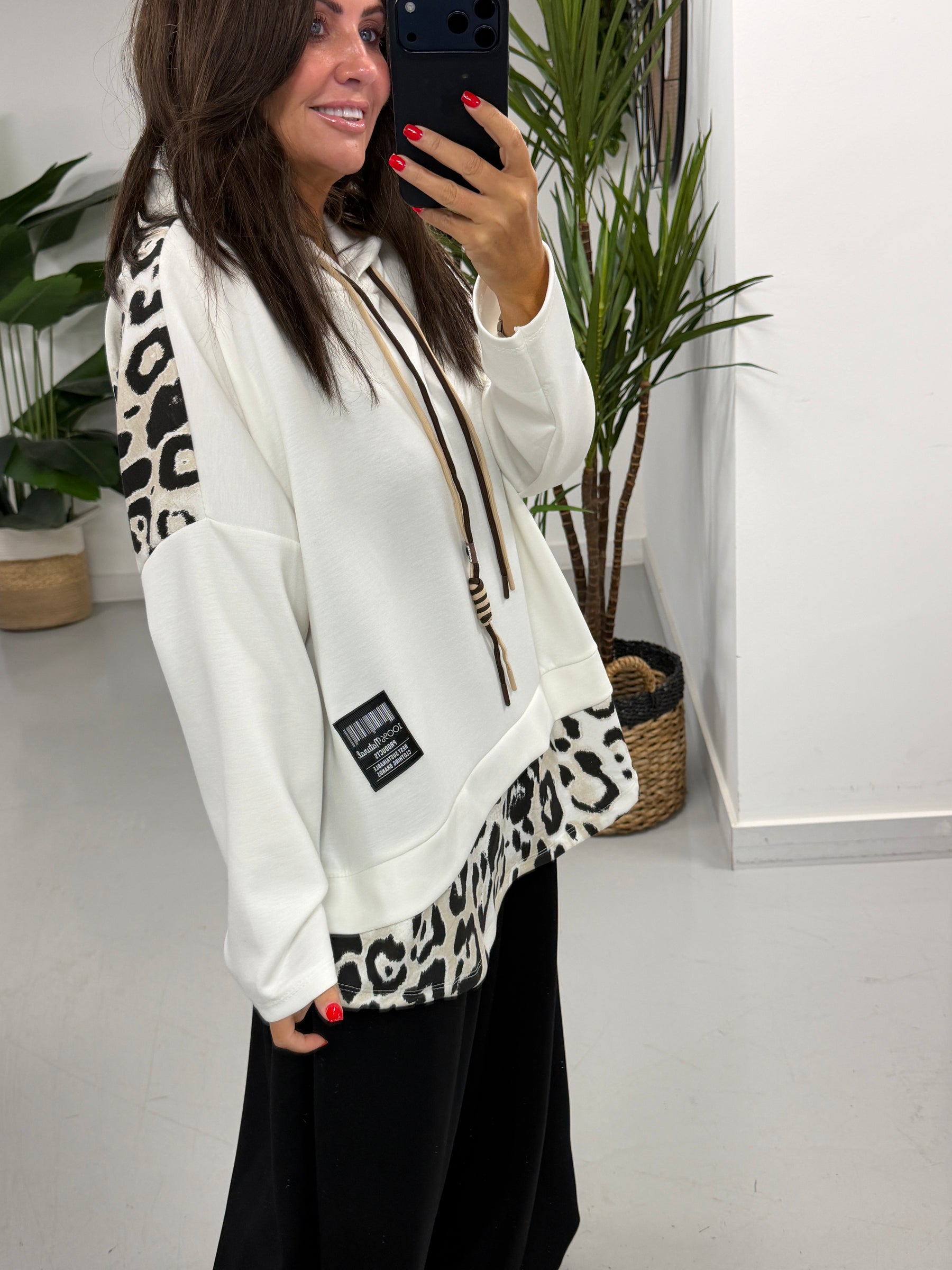 Animal Scuba Hoodie - Winter White