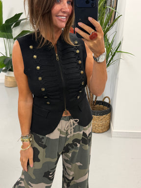 Knitted Waistcoat - Black