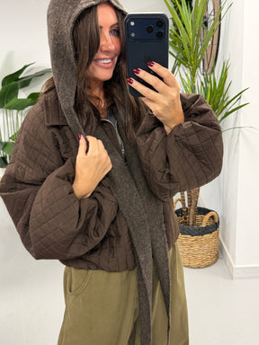Ladies Scarf/Hood - Chocolate
