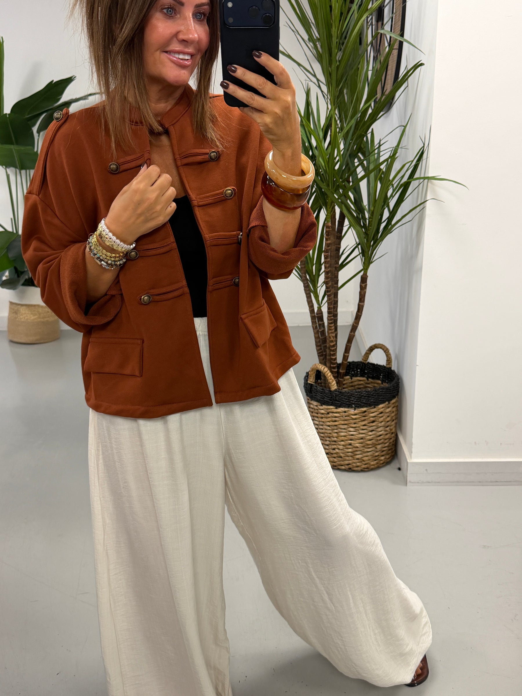 Zeta Otto Military Jacket - Rust