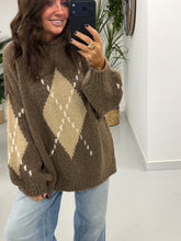 The Argyle Rustic Soft Knit - Mocha (Size 10-18)