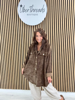 The Big Softie Military Shirt - Chocolate