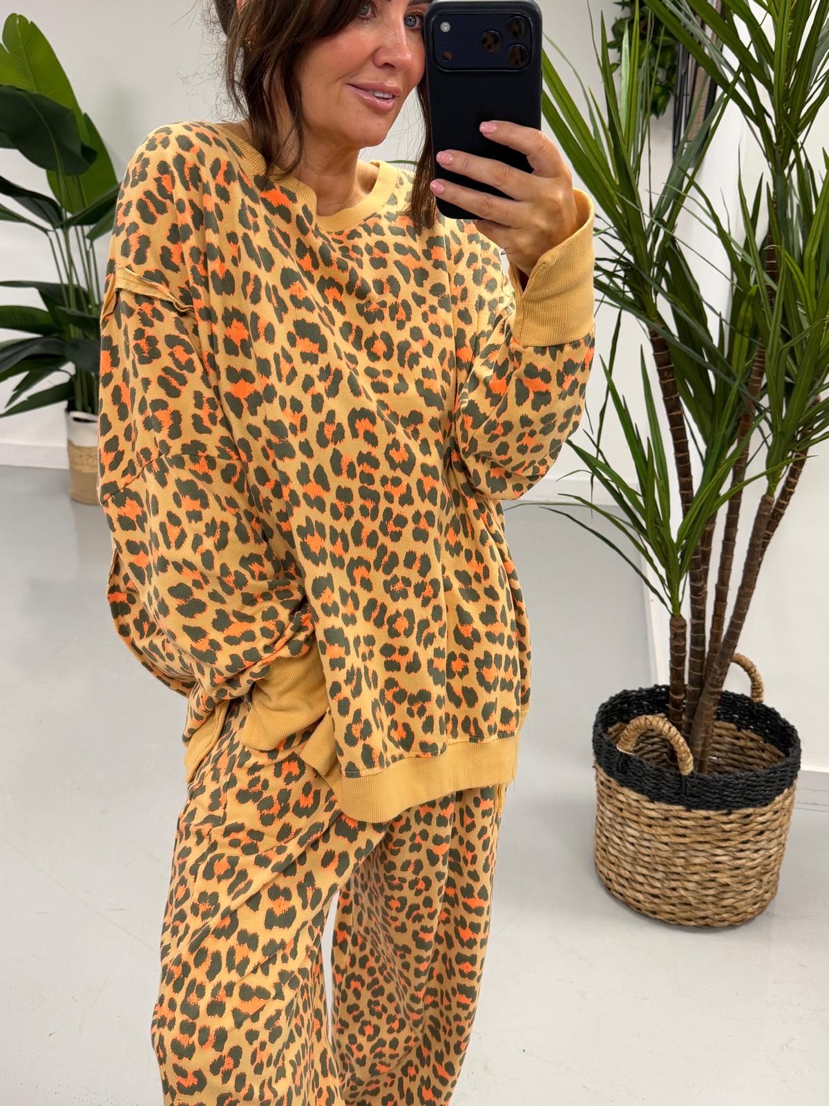 Animal Split Cuff Jersey - Orange