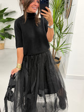 The Bradshaw Ribbon Tulle Skirt - Black (Size 8-12)