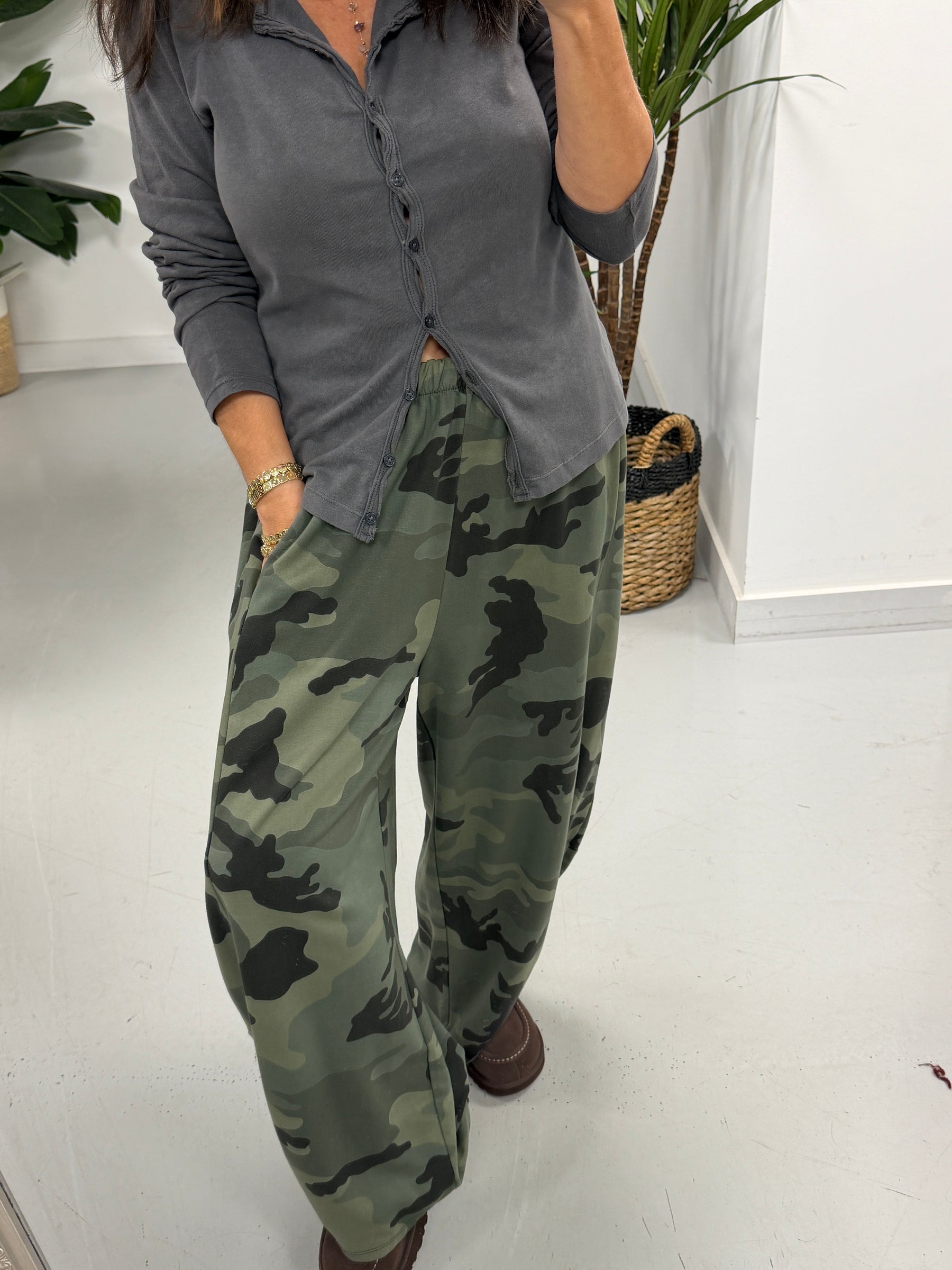 The Chelsea Camo Barrel Joggers Medium Khaki (Size 12-18)