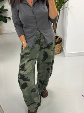 The Chelsea Camo Barrel Joggers Medium Khaki (Size 12-18)