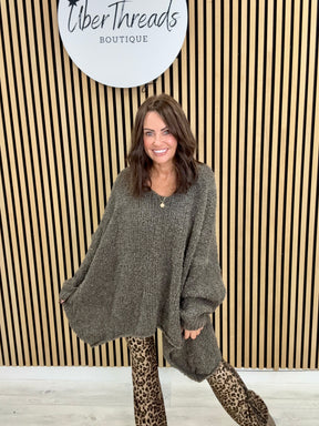 Popcorn Grunge Knit - Pebble