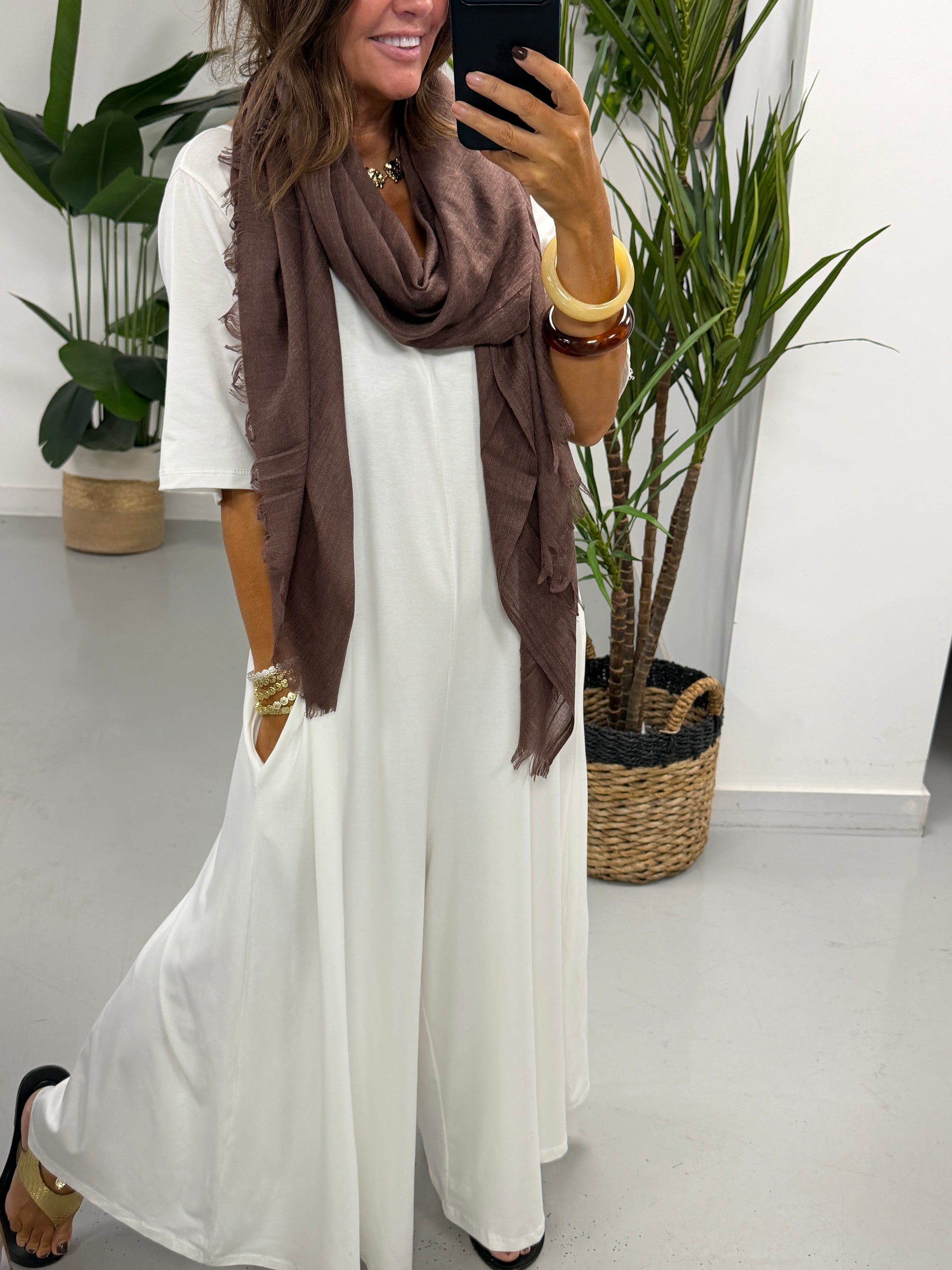 Jasmine Jumpsuit - Antique White