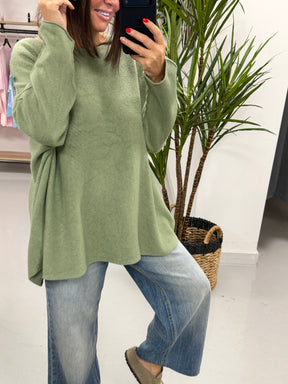 The Chelsea Round Neck Knit - Sage Green