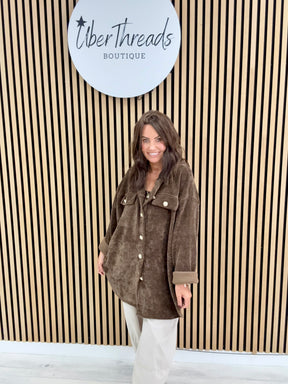 The Big Softie Military Shirt - Chocolate