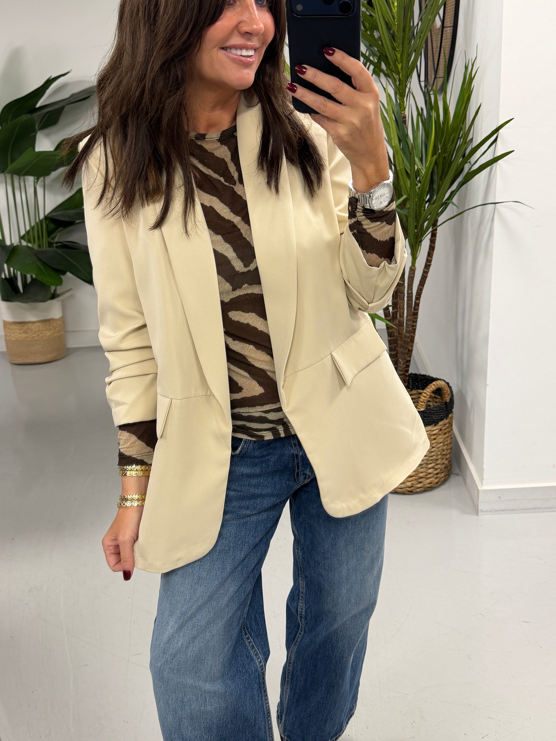 The Cashmere Blend Mesh - Chocolate/Cream Zebra  (Size 8-14)