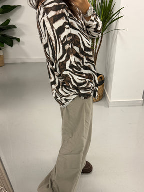 The Animal Print Soft Basic - Cream Zebra (Size 12-16)