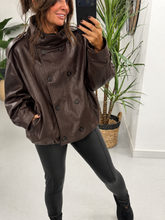 The Braxton PU Jacket - Chocolate  (Size 10-16) PRE ORDER