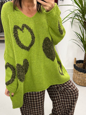 Heart Warmer Soft Knit - Lime
