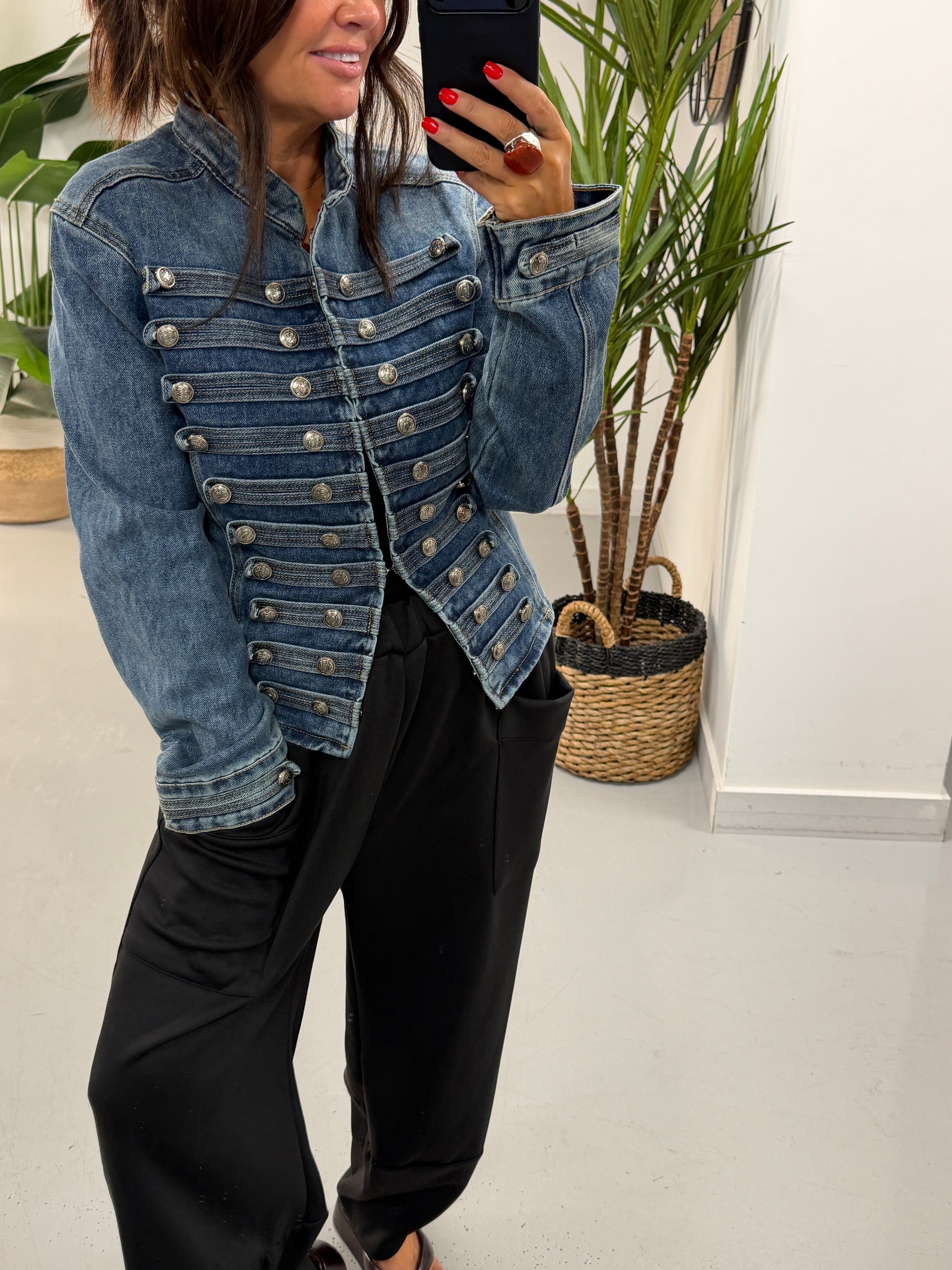 Abby Military Denim Jacket