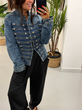 Abby Military Denim Jacket