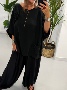 Roxie Pocket Tunic - Black