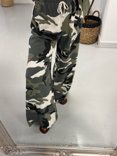 Camo Wide Leg Trousers - Beige
