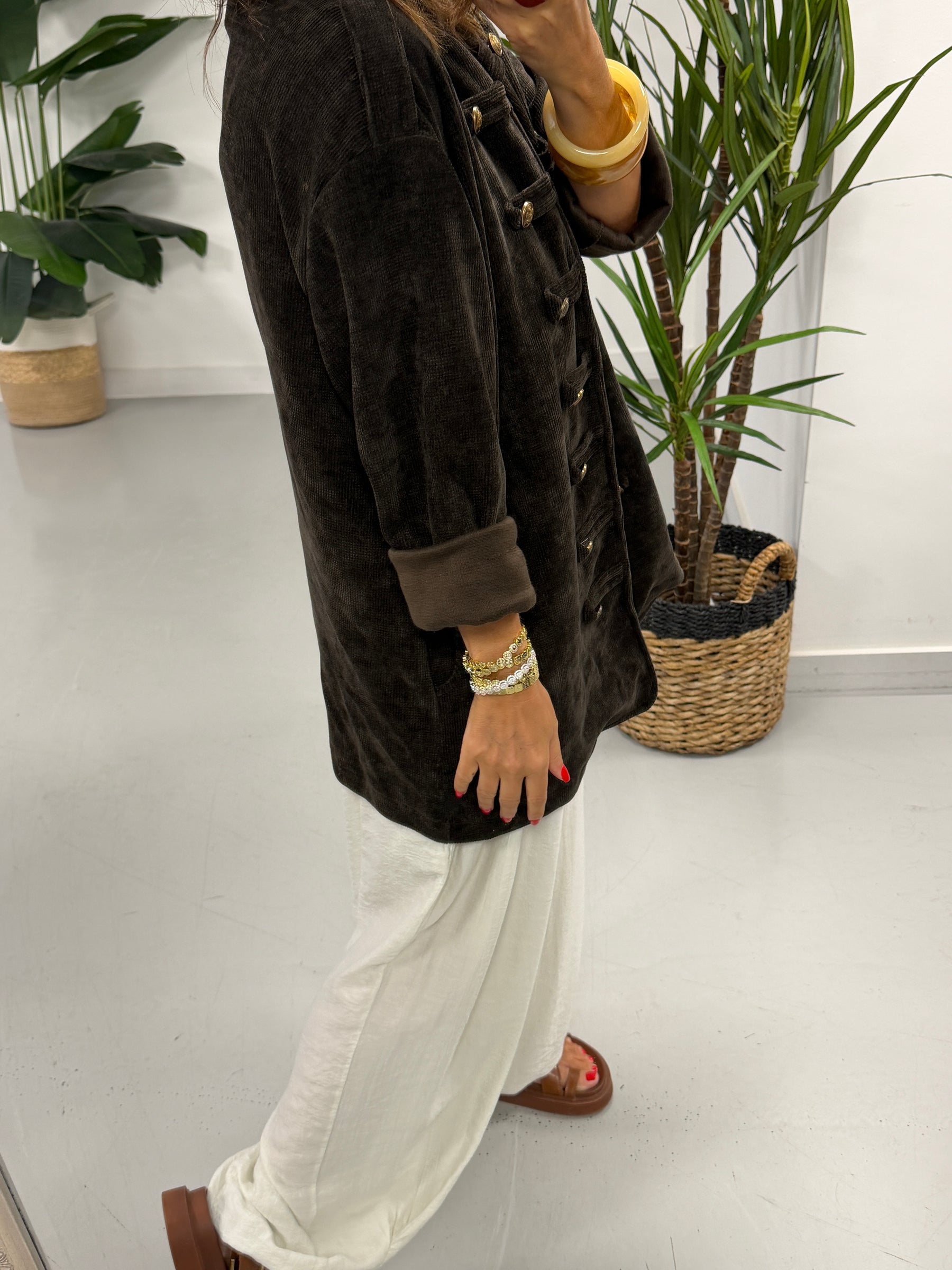 The Big Softie Military Jacket - Chocolate