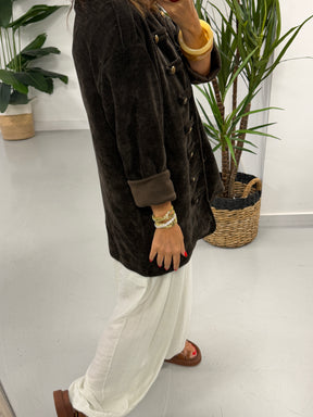 The Big Softie Military Jacket - Chocolate