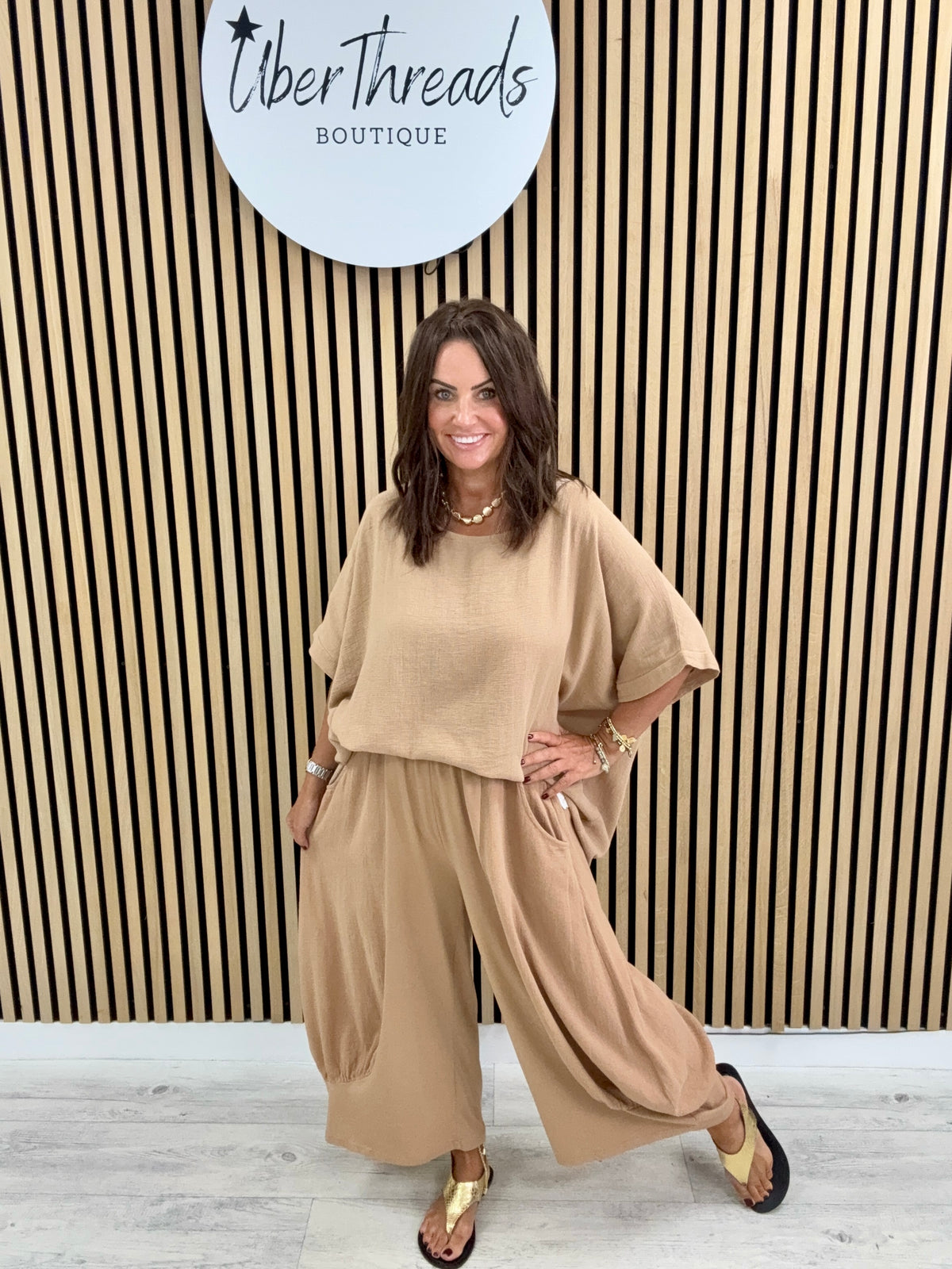 Sahara Cropped Pants - Camel
