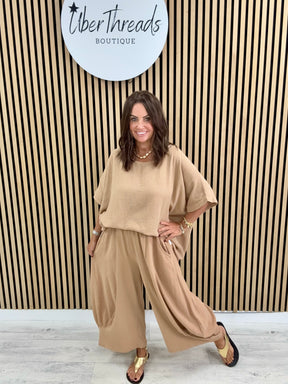 Sahara Cropped Pants - Camel