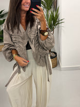 The Urban Ruched Jacket - Taupe