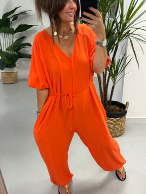 Marrakesh Balloon Jumpsuit - Orange
