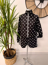 The Polka Stripe Short Set - Black/White