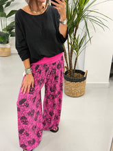 Ali Baba Slouch Pants - Hot Pink Skull