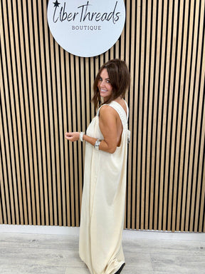 The Spring Shoulder Maxi - Buttermilk