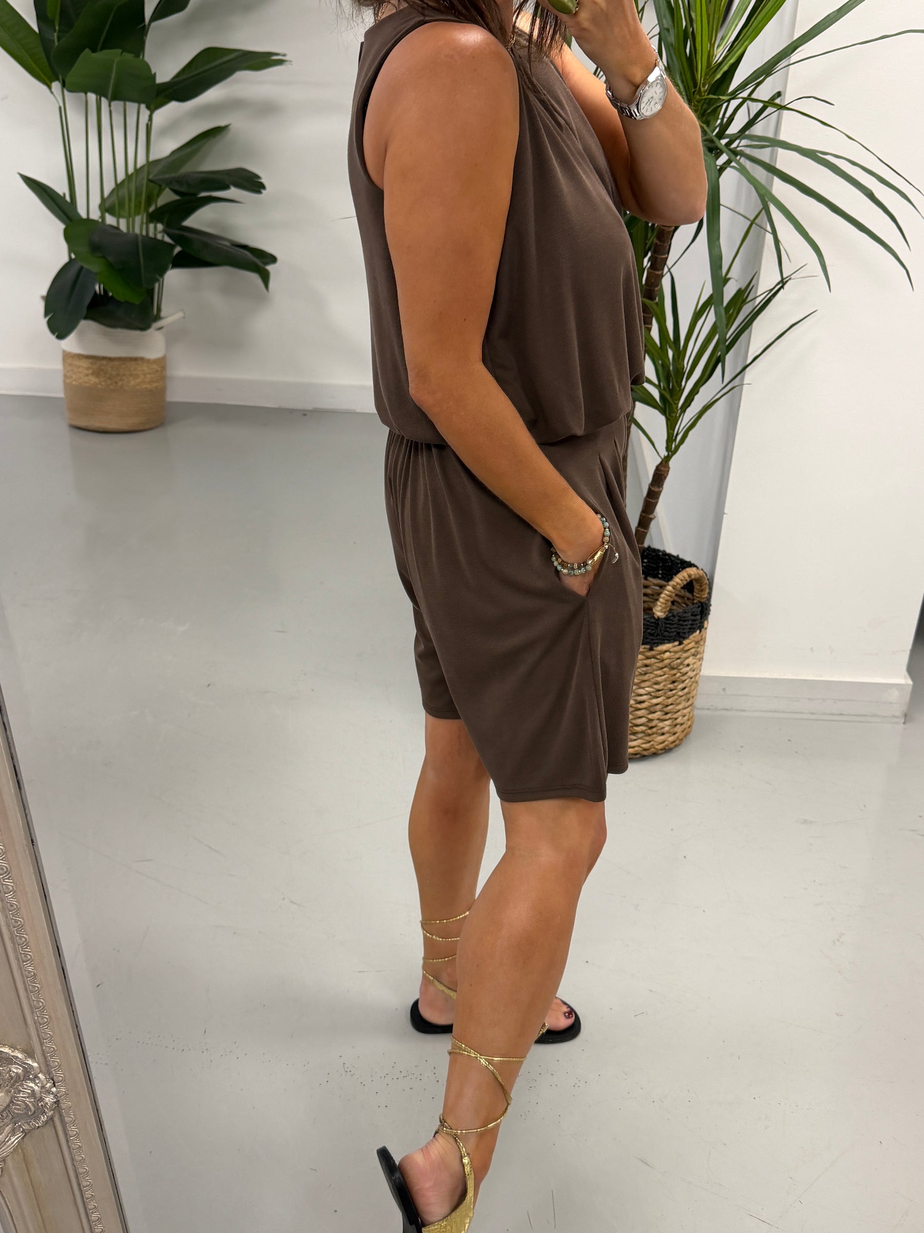 The Weekend Slouch Short Set - Chocolate