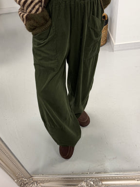 The Tulip Needlecord Joggers - Khaki (Size 10-14)